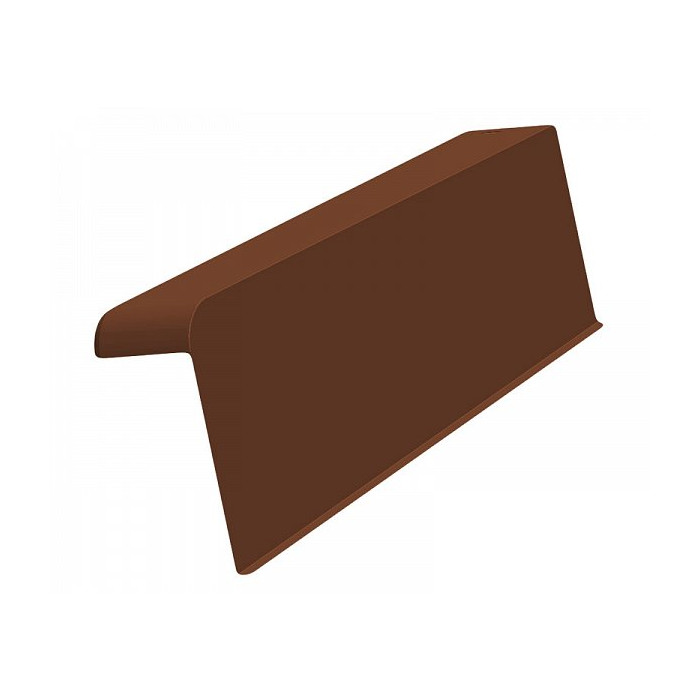 Боковая левая облегченная черепица для ЦПЧ, Коричневая, алюминий, ФЭЗ
