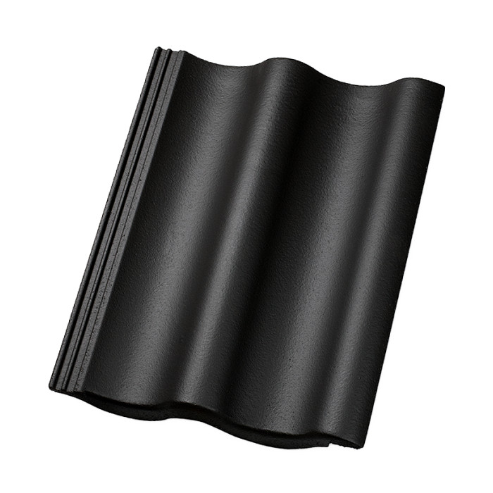 Цементно-песчаная черепица рядовая, Sigma, LongLife matt Schwarz, Nelskamp