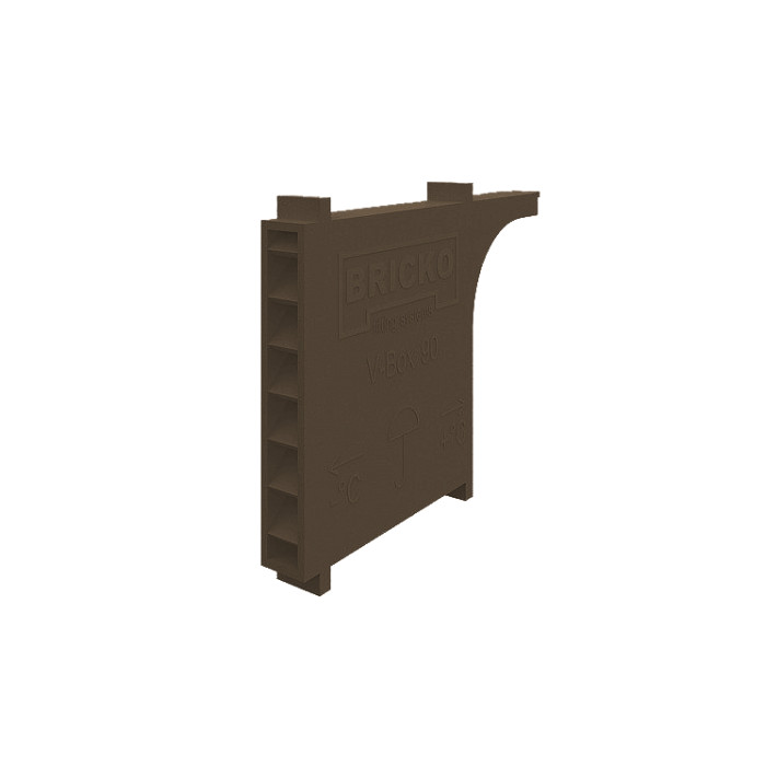 Вентиляционно-осушающая коробочка V-box 90, темно-коричневая, Bricko