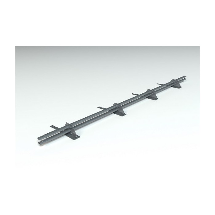 Комплект снегозадержания Prestige ZN , 3м., для композитной черепицы/сланца, (состав: 4 опоры, 2 трубы, комплект крепления), серый графит, Roofsystems