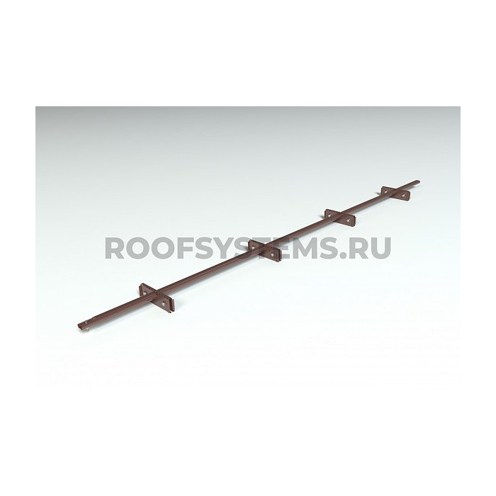 Комплект снегозадержания Prestige ZN , 3м., Single для фальцевой кровли, (состав:4 опоры, труба, комплект крепления), коричневый шоколад, Roofsystems