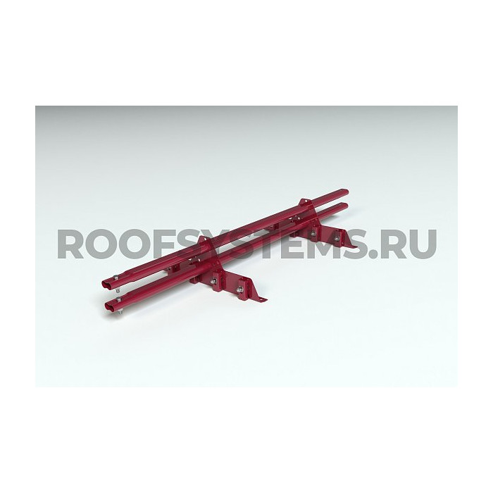 Комплект снегозадержания Prestige ZN 1,5м., Master для фальцевой кровли, (состав: 4 опоры, 16 зажимов, 2 трубы, комплект крепления), красное вино, Roofsystems